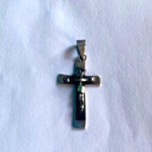 Vintage Mexican Sterling Silver Pendant of Jesus on the Cross